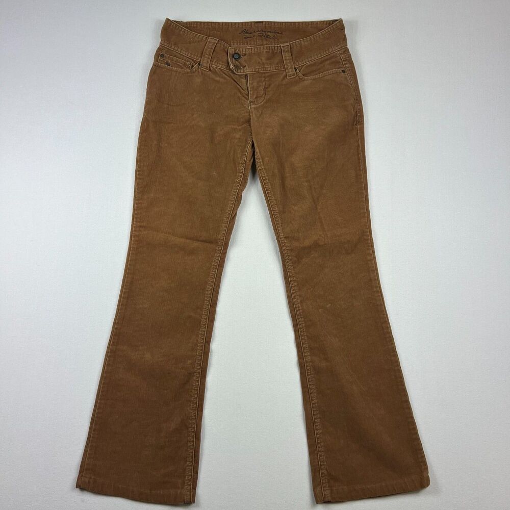 Abercrombie & Fitch Pants Women's Size 0 Bootcut Corduroy Brown Stretch Low Rise